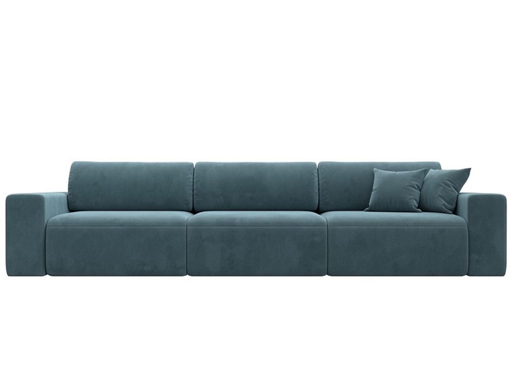 Прямой диван Лига 036 Классик Лонг, Бирюзовый (Велюр) в Магадане - изображение 9