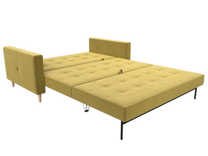 Прямой диван Лига-038, Желтый (микровельвет) в Магадане - изображение 1