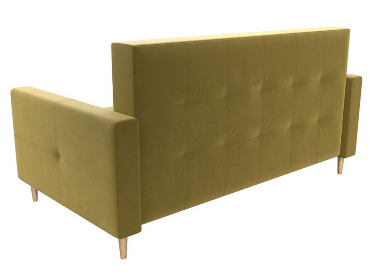 Прямой диван Лига-038, Желтый (микровельвет) в Магадане - изображение 2