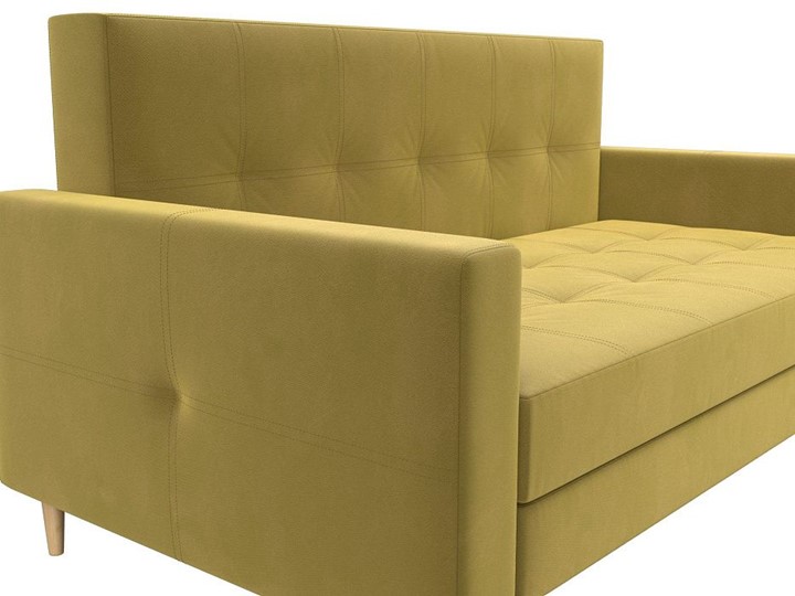 Прямой диван Лига-038, Желтый (микровельвет) в Магадане - изображение 4