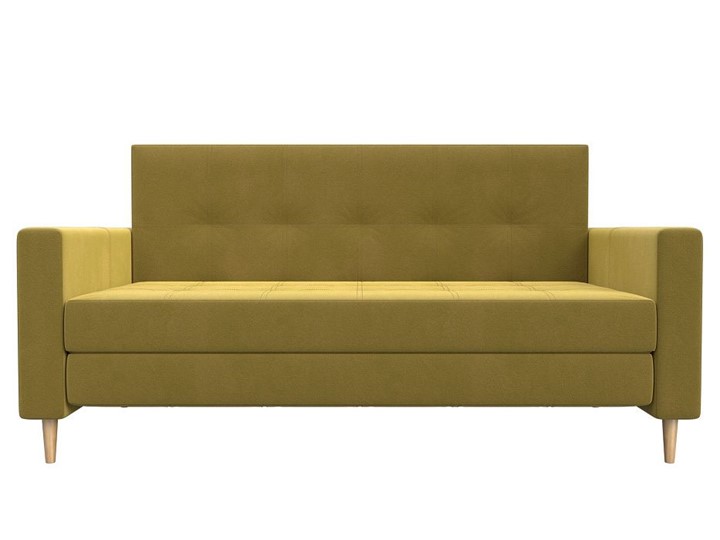 Прямой диван Лига-038, Желтый (микровельвет) в Магадане - изображение 6