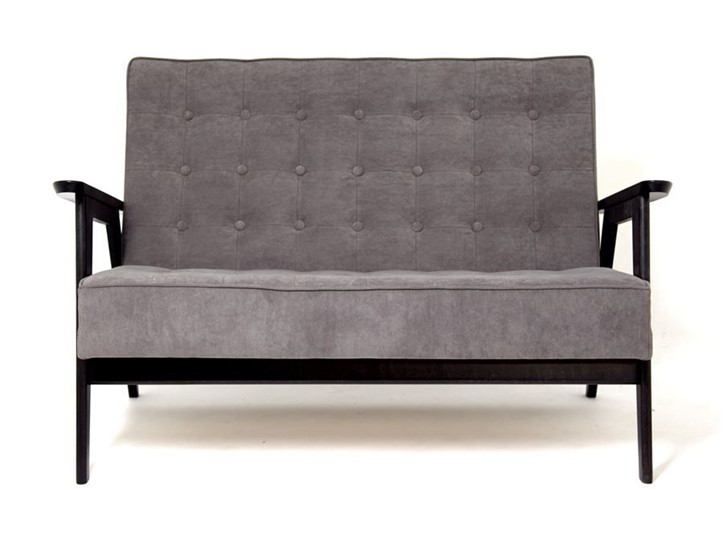 Прямой диван Ретро, двухместный (Темный тон / RS 15 - темно-серый) в Магадане - изображение 1