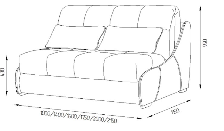 Прямой диван Токио 130 (НПБ) в Магадане - изображение 11