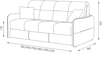 Прямой диван Токио 2 130 (ППУ) в Магадане - предосмотр 7