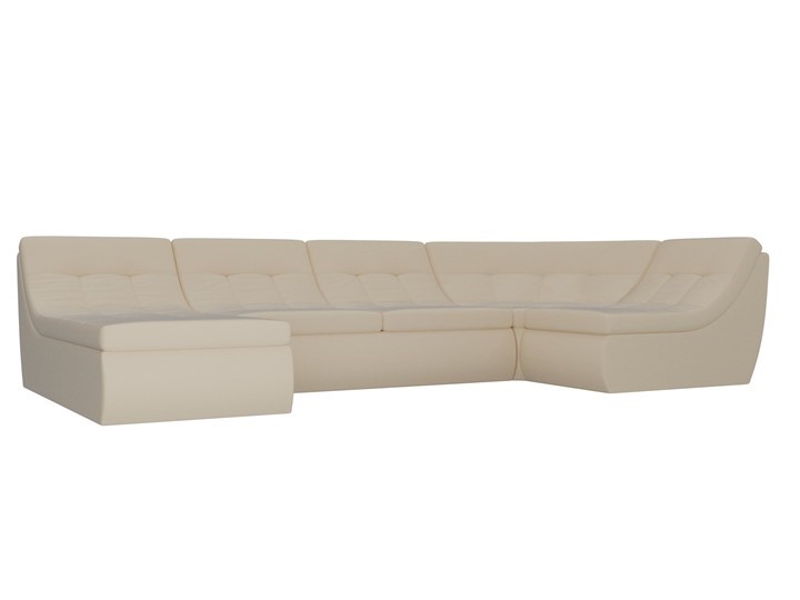 Большой модульный диван Холидей, Бежевый (экокожа) в Магадане - изображение
