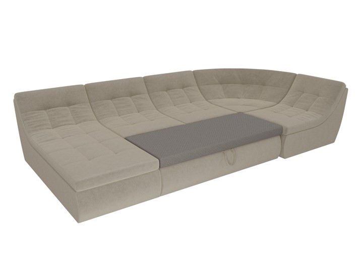 Модульный раскладной диван Холидей, Бежевый (микровельвет) в Магадане - изображение 7