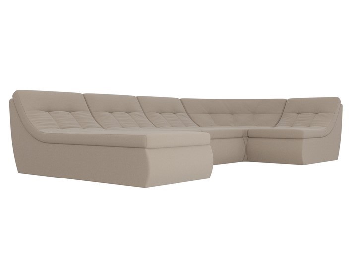 Большой модульный диван Холидей, Бежевый (рогожка) в Магадане - изображение 4