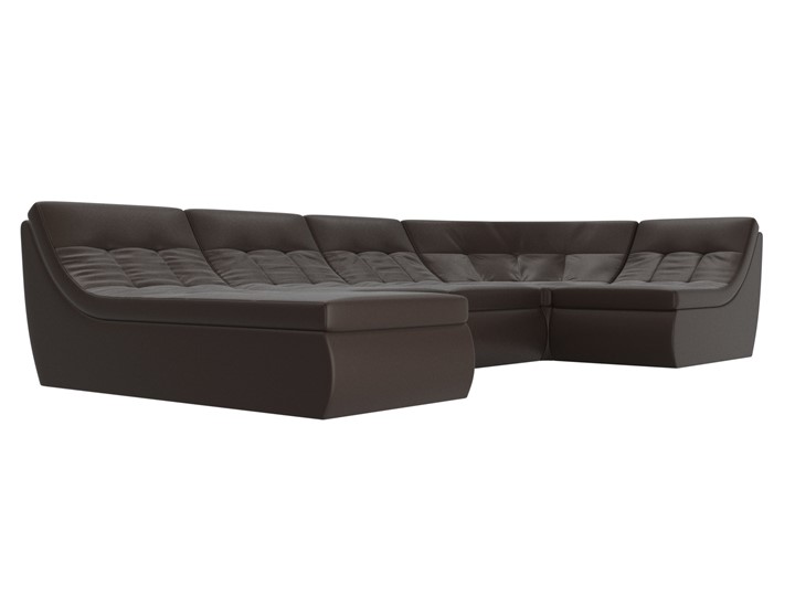 Большой модульный диван Холидей, Коричневый (экокожа) в Магадане - изображение 4