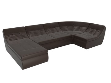 Большой модульный диван Холидей, Коричневый (экокожа) в Магадане - предосмотр 5