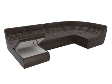 Большой модульный диван Холидей, Коричневый (экокожа) в Магадане - предосмотр 6