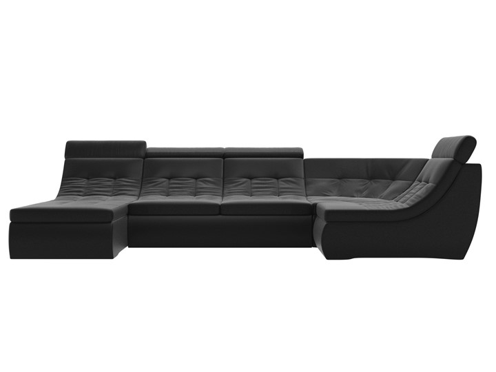 Модульный раскладной диван Холидей люкс, Черный (экокожа) в Магадане - изображение 3