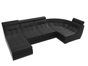 Модульный раскладной диван Холидей люкс, Черный (экокожа) в Магадане - предосмотр 5