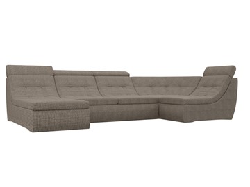Модульный П-образный диван Холидей люкс, Корфу 03 (рогожка) в Магадане