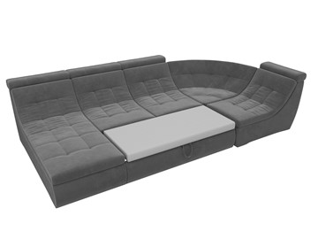 Модульный П-образный диван Холидей люкс, Серый (велюр) в Магадане - предосмотр 7