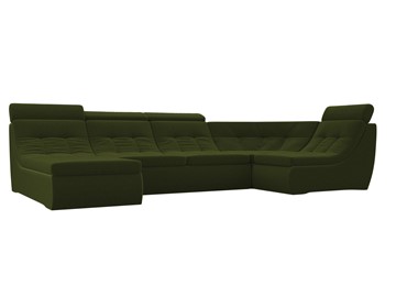 Модульный раскладной диван Холидей люкс, Зеленый (микровельвет) в Магадане - предосмотр
