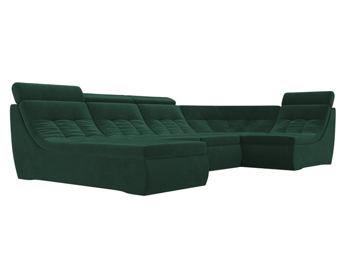 Модульный раскладной диван Холидей люкс, Зеленый (велюр) в Магадане - изображение 4