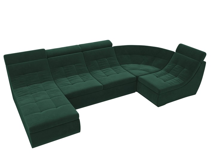 Модульный раскладной диван Холидей люкс, Зеленый (велюр) в Магадане - изображение 5