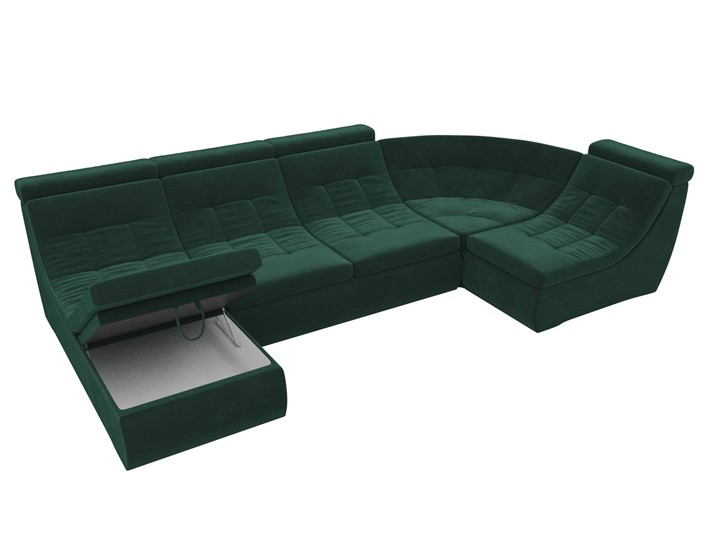 Модульный раскладной диван Холидей люкс, Зеленый (велюр) в Магадане - изображение 6