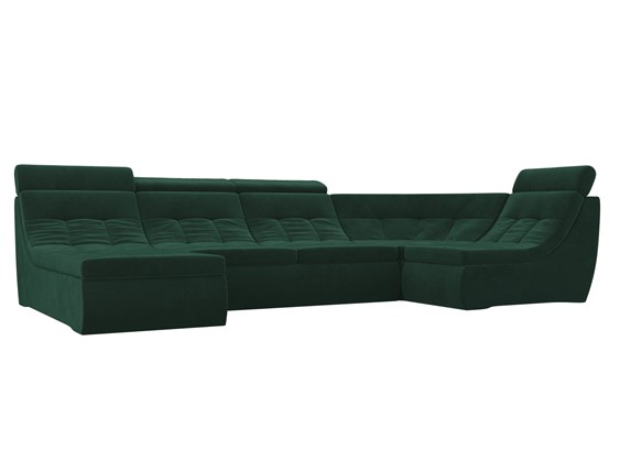 Модульный раскладной диван Холидей люкс, Зеленый (велюр) в Магадане - изображение