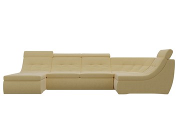 Модульный П-образный диван Холидей люкс, Желтый (микровельвет) в Магадане - предосмотр 3