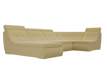 Модульный П-образный диван Холидей люкс, Желтый (микровельвет) в Магадане - предосмотр 4