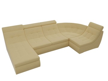 Модульный П-образный диван Холидей люкс, Желтый (микровельвет) в Магадане - предосмотр 5