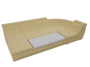 Модульный П-образный диван Холидей люкс, Желтый (микровельвет) в Магадане - предосмотр 6
