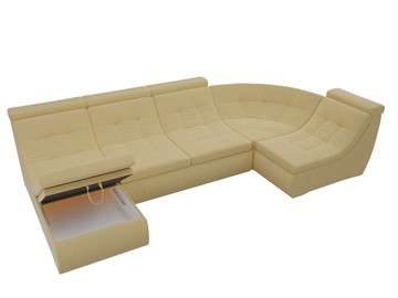 Модульный П-образный диван Холидей люкс, Желтый (микровельвет) в Магадане - предосмотр 7