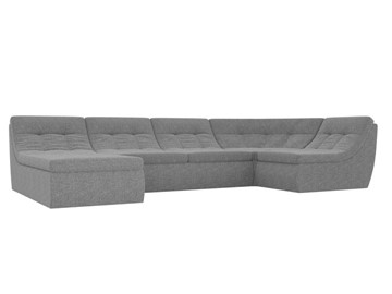 Большой модульный диван Холидей, Серый (рогожка) в Магадане - предосмотр