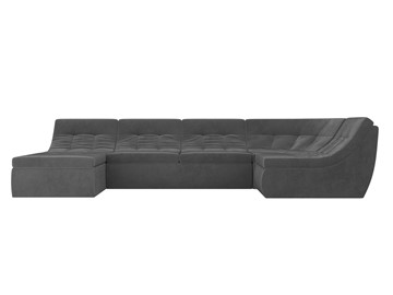 Модульный раскладной диван Холидей, Серый (велюр) в Магадане - предосмотр 3