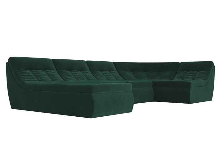 Модульный раскладной диван Холидей, Зеленый (велюр) в Магадане - изображение 4