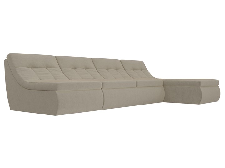 Модульный раскладной диван Холидей, Бежевый (микровельвет) в Магадане - изображение 3