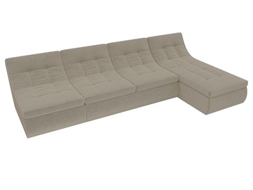 Модульный раскладной диван Холидей, Бежевый (микровельвет) в Магадане - предосмотр 4
