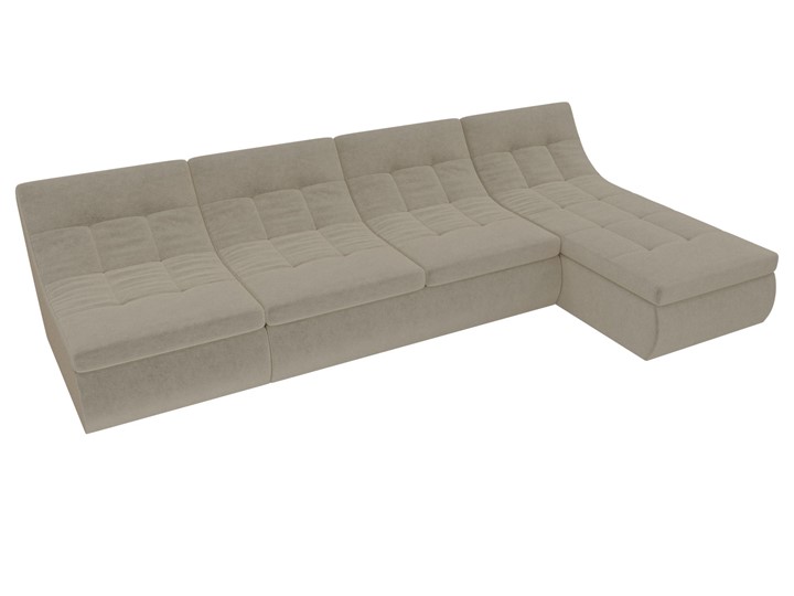 Модульный раскладной диван Холидей, Бежевый (микровельвет) в Магадане - изображение 4