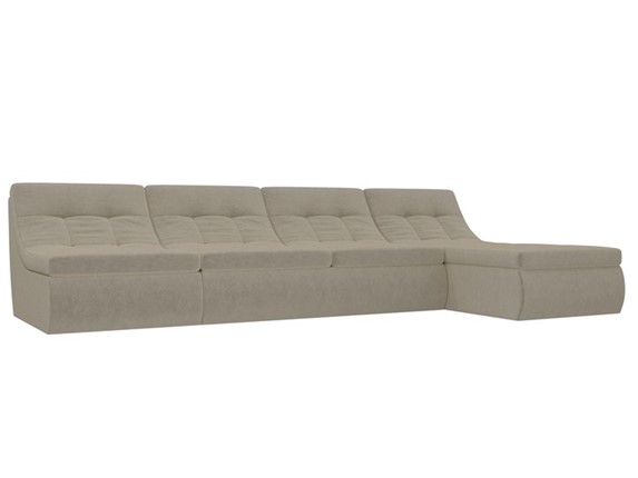 Модульный раскладной диван Холидей, Бежевый (микровельвет) в Магадане - изображение