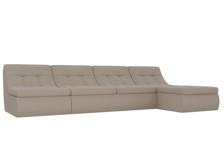 Модульный раскладной диван Холидей, Бежевый (рогожка) в Магадане - изображение
