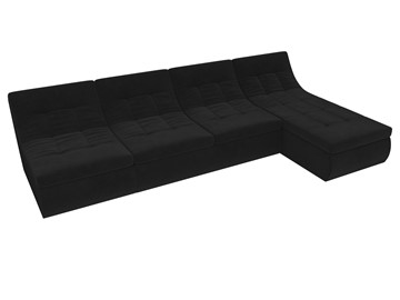 Модульный раскладной диван Холидей, Черный (велюр) в Магадане - предосмотр 5