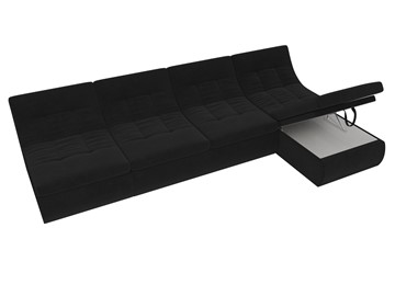 Модульный раскладной диван Холидей, Черный (велюр) в Магадане - предосмотр 6