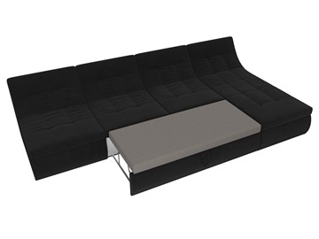 Модульный раскладной диван Холидей, Черный (велюр) в Магадане - предосмотр 7