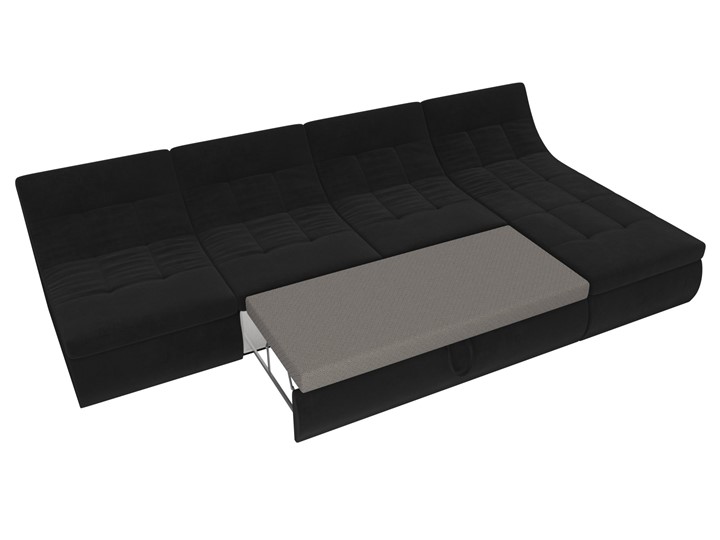 Модульный раскладной диван Холидей, Черный (велюр) в Магадане - изображение 7