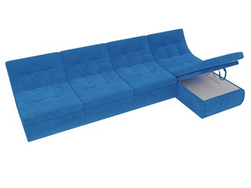 Модульный раскладной диван Холидей, Голубой (велюр) в Магадане - предосмотр 6