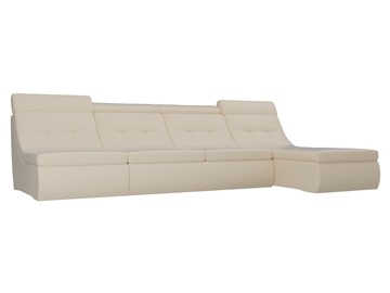 Модульный угловой диван Холидей люкс, Бежевый (экокожа) в Магадане - предосмотр