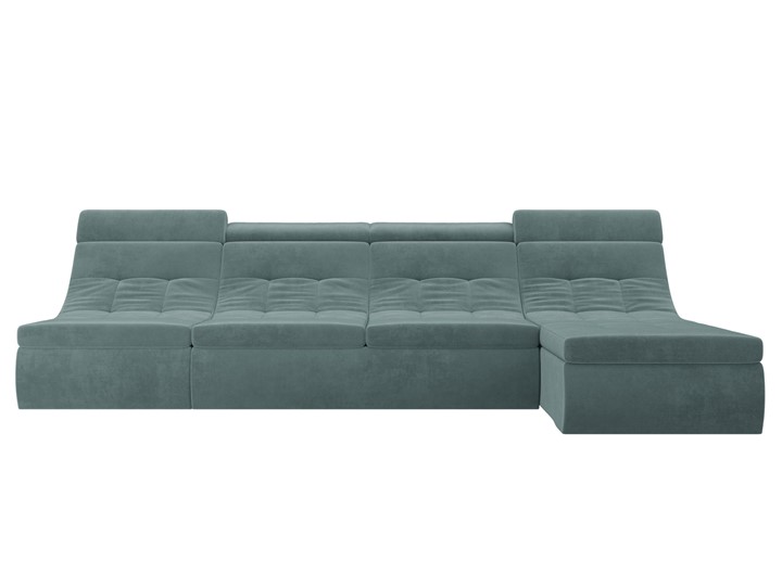 Модульный раскладной диван Холидей люкс, Бирюзовый (велюр) в Магадане - изображение 3