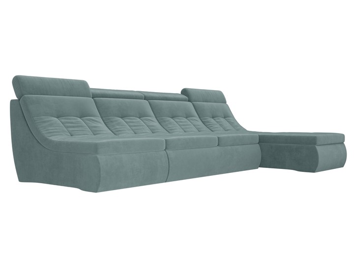 Модульный раскладной диван Холидей люкс, Бирюзовый (велюр) в Магадане - изображение 4