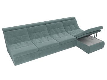 Модульный раскладной диван Холидей люкс, Бирюзовый (велюр) в Магадане - предосмотр 7