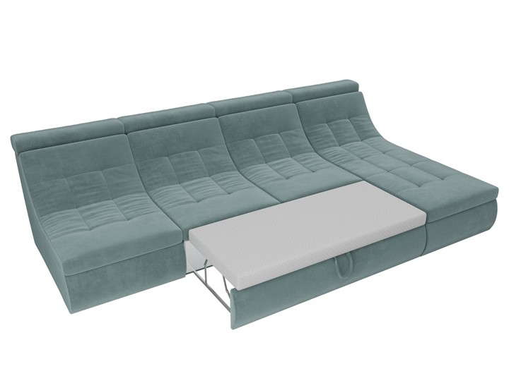 Модульный раскладной диван Холидей люкс, Бирюзовый (велюр) в Магадане - изображение 8