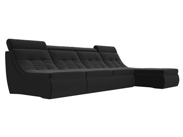 Модульный угловой диван Холидей люкс, Черный (микровельвет) в Магадане - предосмотр 4