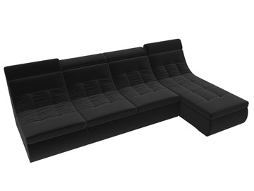 Модульный угловой диван Холидей люкс, Черный (микровельвет) в Магадане - предосмотр 6