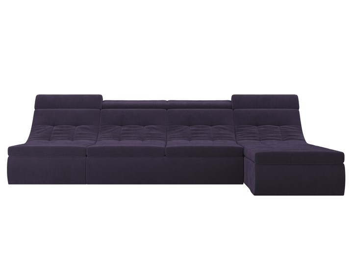 Большой модульный диван Холидей люкс, Фиолетовый (велюр) в Магадане - изображение 3