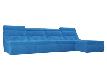 Модульный угловой диван Холидей люкс, Голубой (велюр) в Магадане